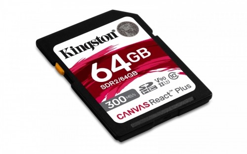 Kingston Memory card SD 64GB Canvas React Plus 300/260 UHS-II U3 image 2