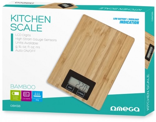 Omega kitchen scale Bamboo (44980) image 2