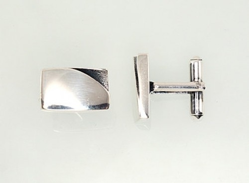 Серебряные запонки #2940022(POx-Bk), Серебро	925°, оксид (покрытие), 8.4 гр. image 2