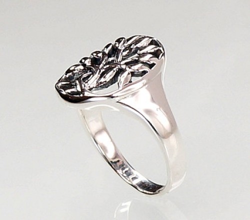 Серебряное кольцо #2100721(POx-Bk), Серебро	925°, оксид (покрытие), Размер: 17, 5.3 гр. image 2