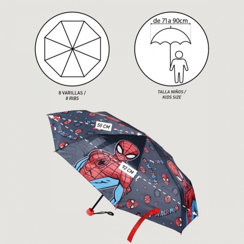 Salocāms lietussargs Spiderman Pelēks (Ø 92 cm) image 2
