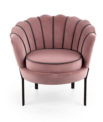 Halmar ANGELO leisure armchair pink / black image 2