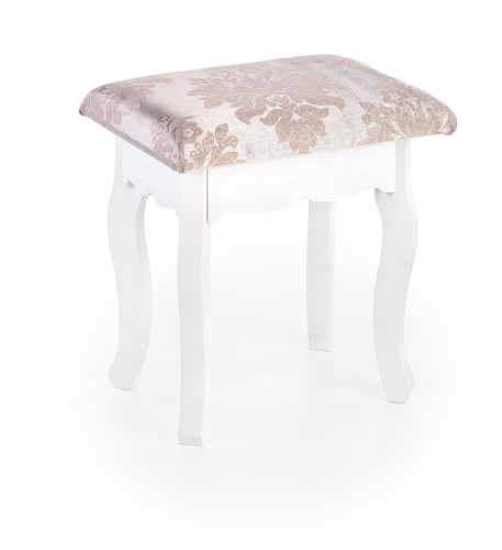 Halmar SARA dresser console with stool, white matt image 2