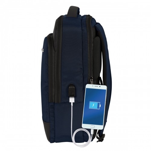 Mugursoma Klēpjdatoram un Planšetei ar USB Pieslēgvietu Safta Business Tumši zils (29 x 44 x 15 cm) image 2