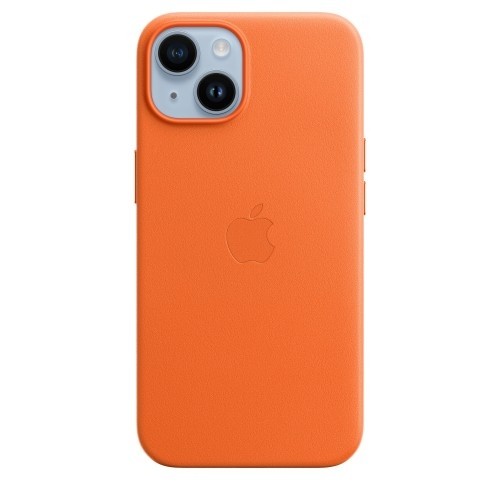 Apple Case iPhone 14 leather Orange image 2