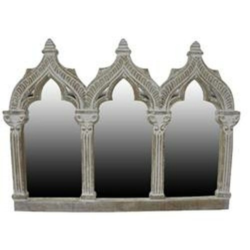 Sienas spogulis DKD Home Decor Balts Mango koks (76 x 3,8 x 55,8 cm) image 2