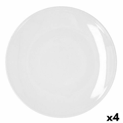 Плоская тарелка Bidasoa Glacial Coupe Keramika Balts (30 cm) (Pack 4x) image 2