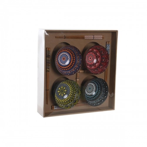 Набор для суши DKD Home Decor Разноцветный Бамбук Mandala Керамика Восточный (12 Предметы) image 2