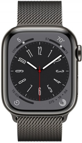 Apple Watch 8 GPS + Cellular 41mm Stainless Steel Milanese Loop, graphite (MNJM3EL/A) image 2