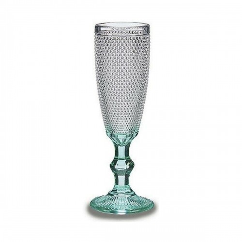 Vivalto Šampanieša glāze Punkti Caurspīdīgs Tirkīzs Stikls 6 gb. (185 ml) image 2