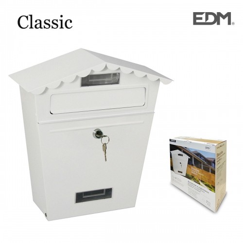 Pastkaste EDM Tērauds Balts Classic (29,5 x 10,5 x 35,5 cm) image 2