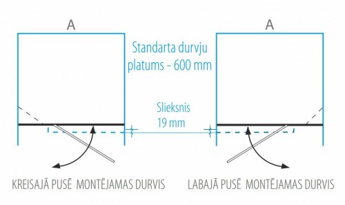 Brasta Glass Душевая стенка в нишу INA PLUSS 90 Тонированный серый или коричневый image 2