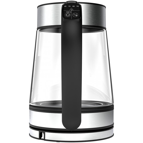 AENO EK1S electric kettle 1.7 L 2200 W Black, Silver, Transparent image 2