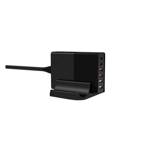 OEM Devia wall charger Extreme PD QC 3.0 75W 2x USB-C 4x USB black image 2