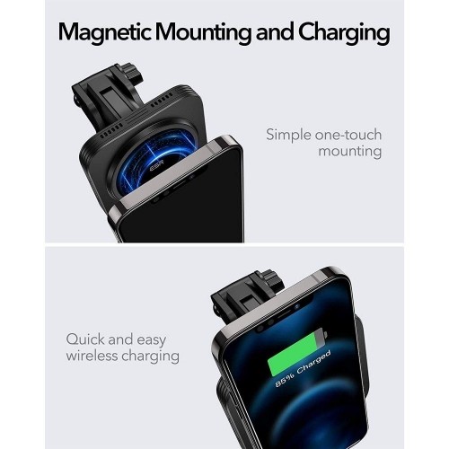 ESR Halolock magnetic wireless MagSafe charger car dashboard black (18048-0) image 2