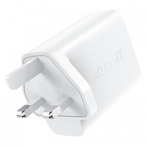 Acefast GaN charger (UK plug) 2x USB Type C 50W, Power Delivery, PPS, Q3 3.0, AFC, FCP black (A32 UK) image 2