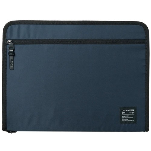 Ringke Smart Zip Pouch universal case for laptop, tablet (up to 13 ''), stand, bag, organizer, navy blue image 2