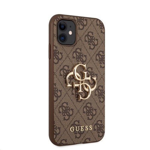 GUHCN614GMGBR Guess PU 4G Metal Logo Case for iPhone 11 Brown image 2