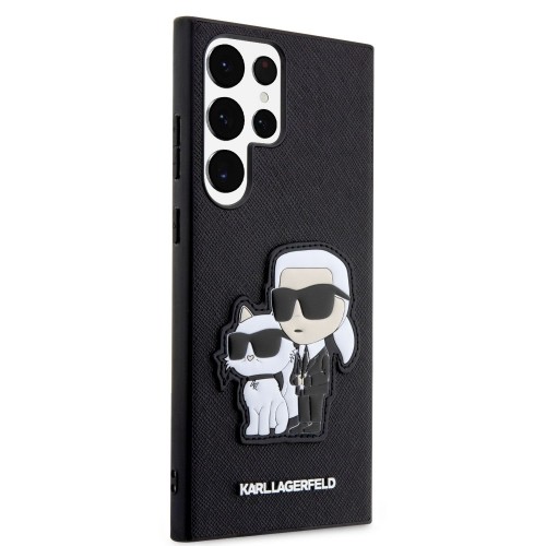 Karl Lagerfeld PU Saffiano Karl and Choupette NFT Case for Samsung Galaxy S23 Ultra Black image 2