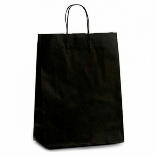 Pincello Бумажный пакет Чёрный (12 x 52 x 32 cm) (25 штук) image 2