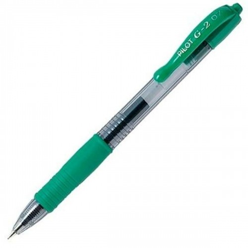 Гелевая ручка Pilot G-2 07 Зеленый Чаша 0,4 mm (12 штук) image 2