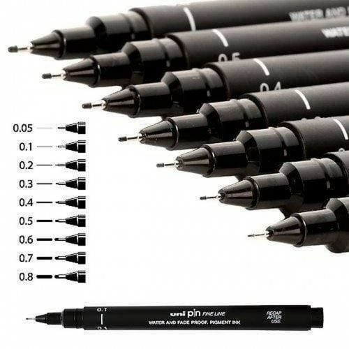 Постоянный маркер Uni-Ball PIN03-200(S) Чёрный (12 штук) image 2