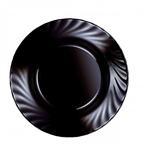 Dziļais šķīvis Luminarc Trianon Melns Stikls (ø 22,5 cm) (24 gb.) image 2