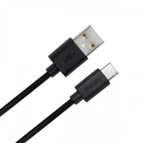 USB A uz USB C Kabelis Philips DLC3104A/00 Ātra uzlāde 1,2 m Melns image 2