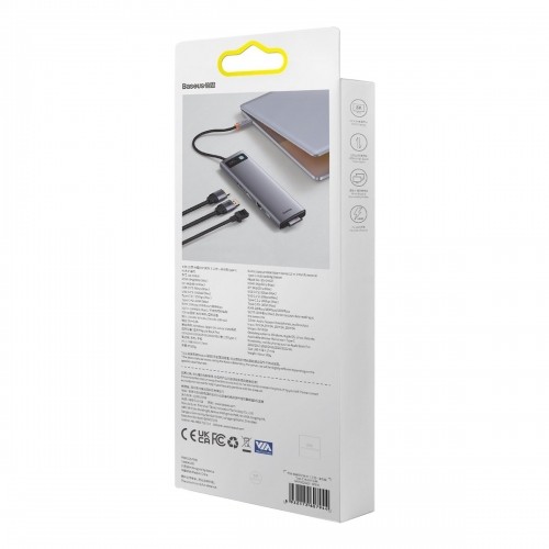 Baseus Metal Gleam multi-functional HUB USB Type C 12in1 HDMI | DP | USB Type C | minijack 3.5mm | RJ45 | SD (WKWG020213) image 2