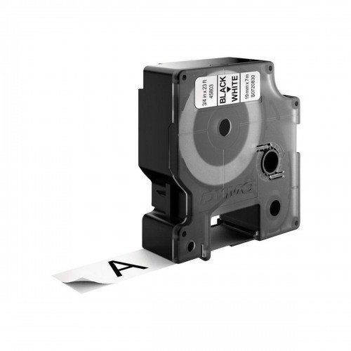 Laminēta lente iekārtu marķēšanai Dymo D1 45803 LabelManager™ Melns Balts 19 mm (5 gb.) image 2