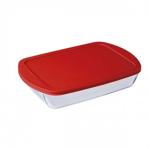 Taisnstūra Pusdienu kastīte ar Vāku Ô Cuisine Cook & store Caurspīdīgs Silikona Stikls (4,5 L) (4 gb.) image 2