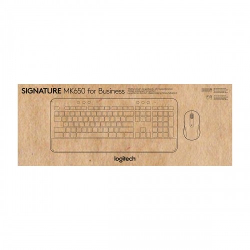 Klaviatūra un Bezvadu Pele Logitech MK650 Melns Azerty Francūzis image 2