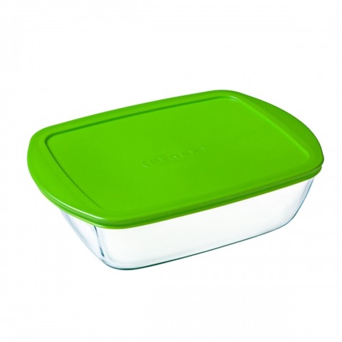 Taisnstūra Pusdienu kastīte ar Vāku Pyrex Cook & Store Zaļš 2,5 L 28 x 20 x 8 cm Silikona Stikls (5 gb.) image 2