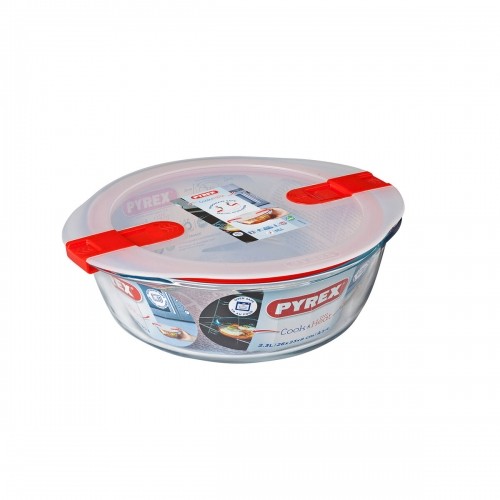 Герметичная коробочка для завтрака Pyrex Cook & Heat Красный 2,3 L 26 x 23 x 8 cm Cтекло (6 штук) image 2