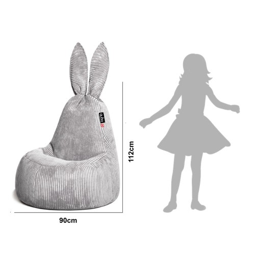 Qubo™ Daddy Rabbit Snowdrop FLUFFY FIT sēžammaiss (pufs) image 2