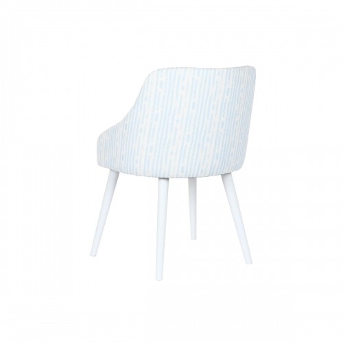 Krēsls DKD Home Decor 53 x 57 x 79 cm Zils Metāls Poliesters Balts image 2