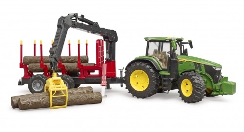 BRUDER traktors John Deere 7R 350 ar mežsaimniecības piekabi un 4 baļķiem, 03154 image 2
