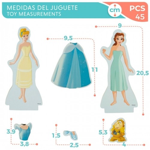 Figūras Princesses Disney 9 x 20,5 x 1,2 cm 45 Daudzums 4 gb. image 2