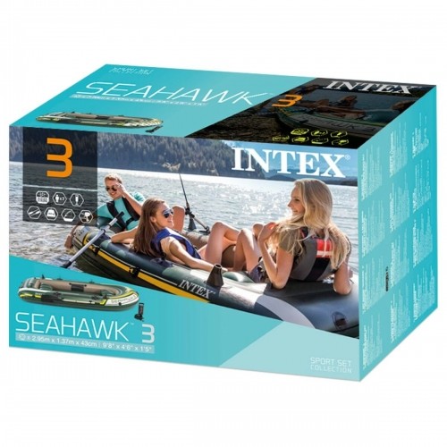 Piepūšama Laiva Intex Seahawk 3 Zaļš 295 x 43 x 137 cm image 2