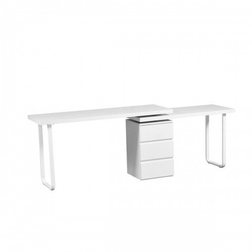 Письменный стол DKD Home Decor 150 x 120 x 75 cm Натуральный Металл Белый Деревянный MDF image 2