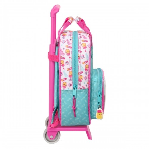Школьный рюкзак с колесиками The Bellies 20 x 28 x 8 cm Фиолетовый бирюзовый Белый image 2