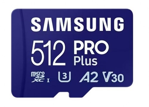 Samsung Memory card microSD PRO+ MD-MD512SA/EU + adapter image 2