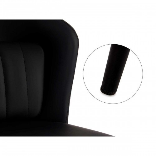 Gift Decor atzveltnes krēsls Apaļš Melns Tērauds 51 x 83,5 x 54 cm (2 gb.) image 2