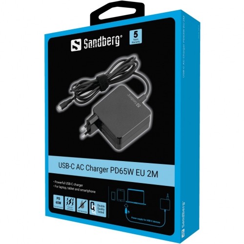 Sandberg 135-79 USB-C AC Charger PD65W EU 2M image 2
