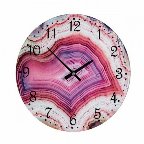 Gift Decor Настенное часы Мрамор Розовый Стеклянный 30 x 4 x 30 cm (4 штук) image 2