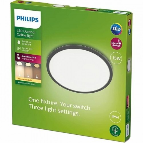 LED griestu gaisma Philips Superslim Melns 15 W image 2