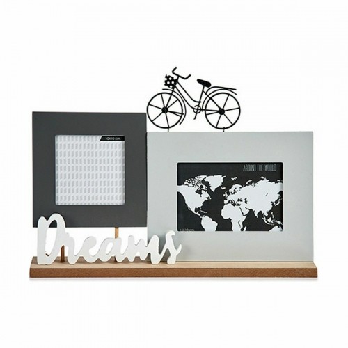 Gift Decor Фоторамка Dreams Велосипед Белый Чёрный Серый Деревянный 6 x 27 x 37,5 cm (6 штук) image 2