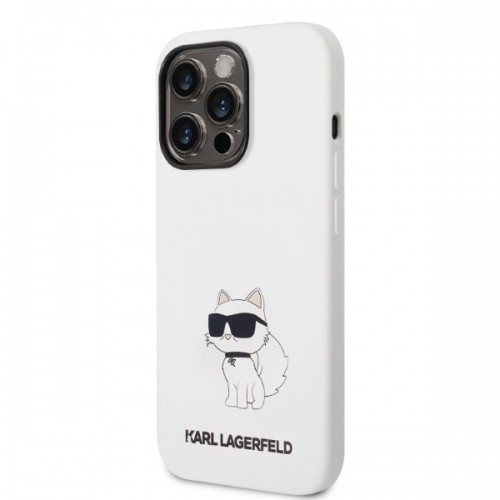Karl Lagerfeld Liquid Silicone Choupette NFT Case for iPhone 14 Pro White image 2