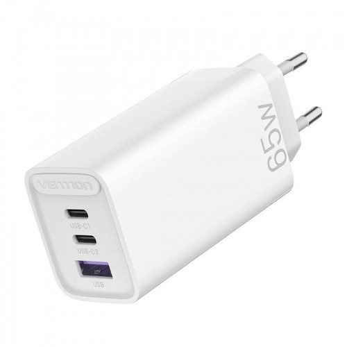 Wall charger EU 2xUSB-C(65W|30W) USB-A(30W) Vention, FEDW0-EU, 2.4A, PD 3.0 image 2