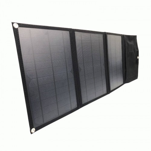 Foldable solar charger XO XRYG-280-3 21W 2xUSB (black) image 2